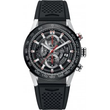 Tag Heuer Carrera Black Dial Automatic Chronograph Men's Watch CAR201V-FT6046